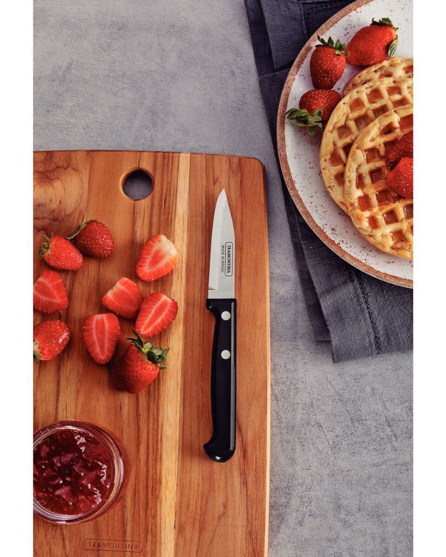 Tramontina Ultracorte 3" Vegetable and Fruit Knife with Stainless Steel Blade and Black Polypropylene Handle