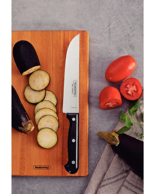 Tramontina Ultracorte 7" Kitchen Knife with Stainless-Steel Blade and Black Polypropylene Handle