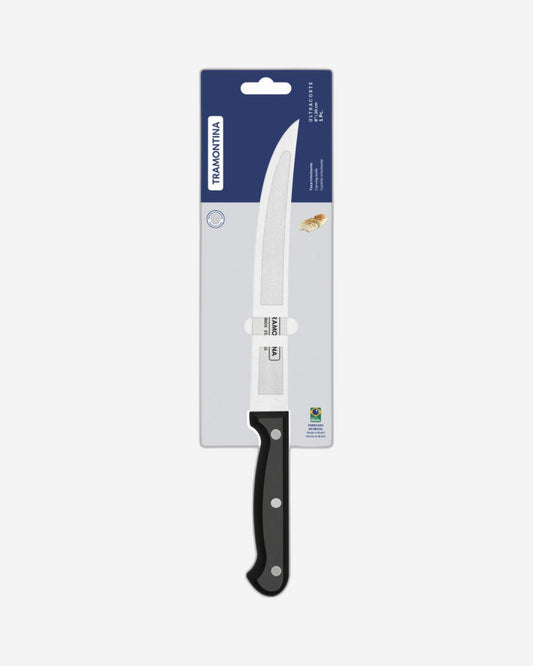 Tramontina Ultracorte 8" Carving Knife with Stainless Steel Blade and Black Polypropylene Handle