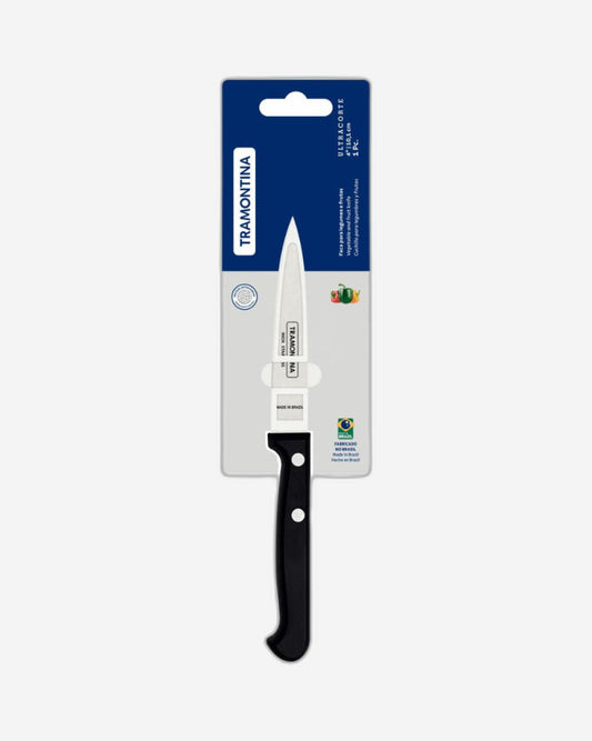 Tramontina Ultracorte 4" Vegetable and Fruit Knife with Stainless-Steel Blade and Black Polypropylene Handle
