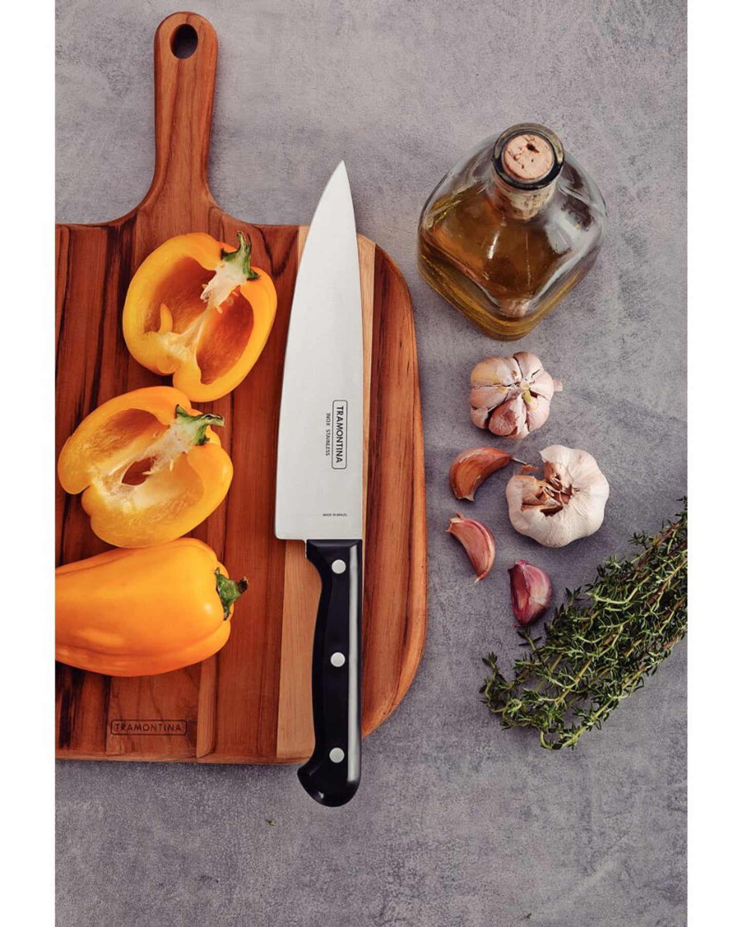 Tramontina Ultracorte 8" Chef's Knife with Stainless Steel Blade and Black Polypropylene Handle