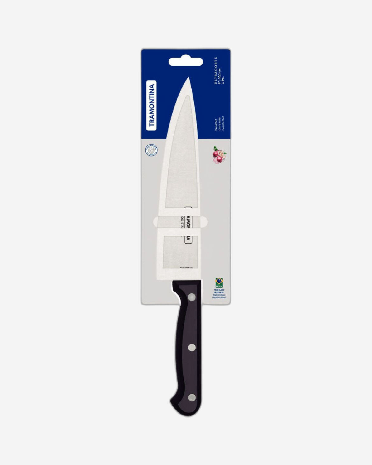 Tramontina Ultracorte 8" Chef's Knife with Stainless Steel Blade and Black Polypropylene Handle