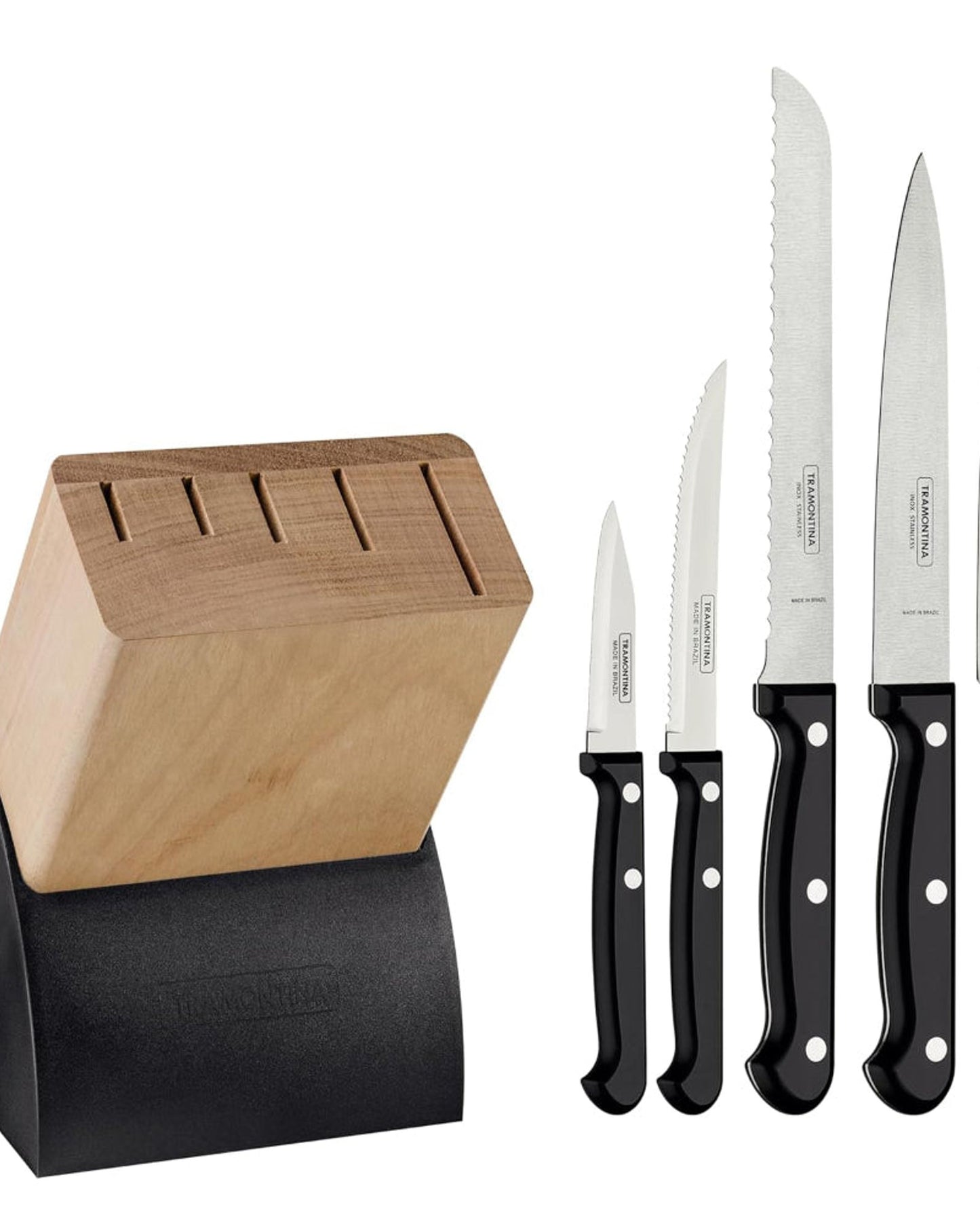 Tramontina Ultracorte Knife and Block Set 6Pc