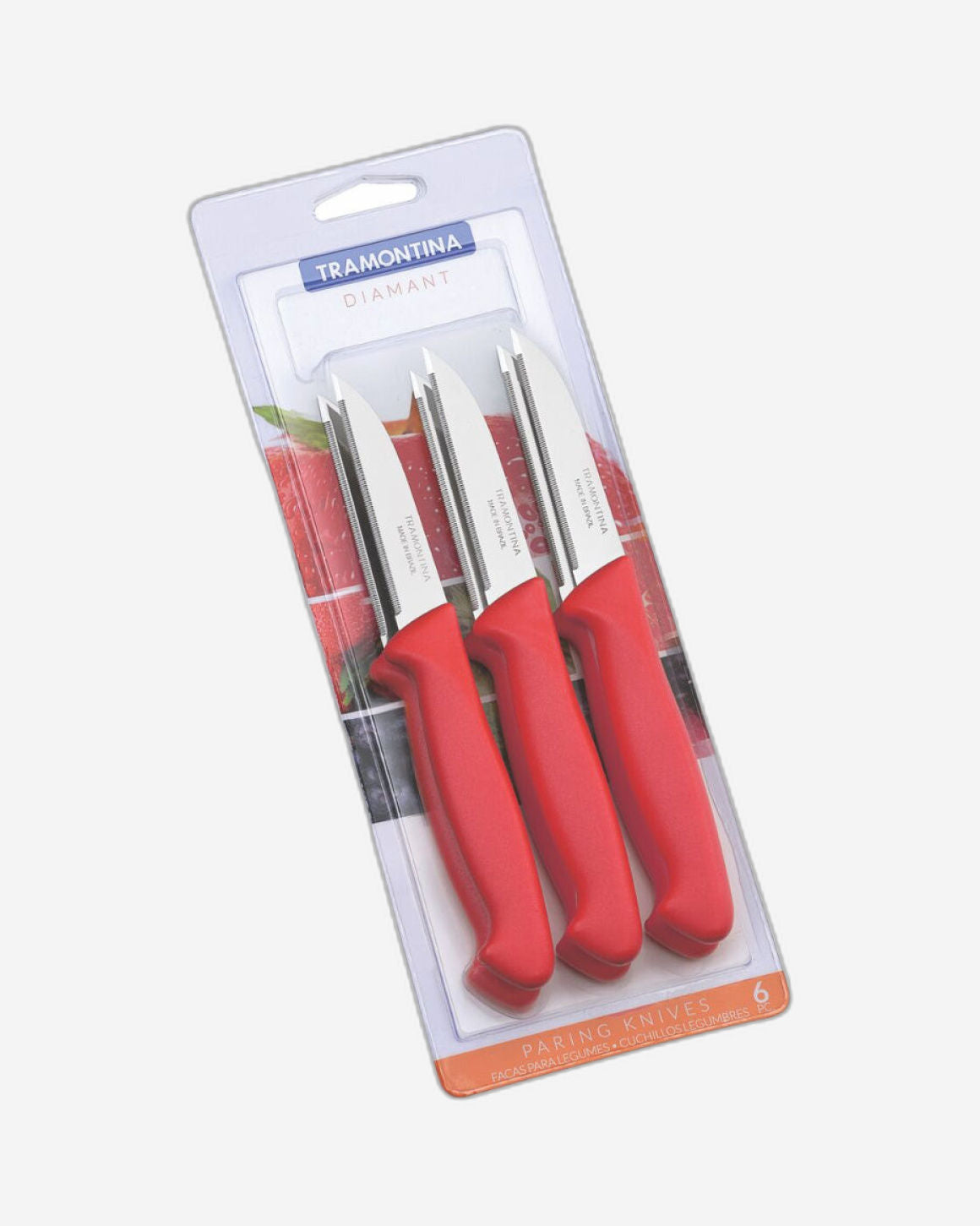 Tramontina Paring Knives 6Pc Red