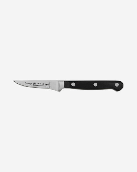 Tramontina Brazil  Century 3 Inches Vegetable and Fruit Knife with Stainless Steel Blade and Black Polycarbonate Handle