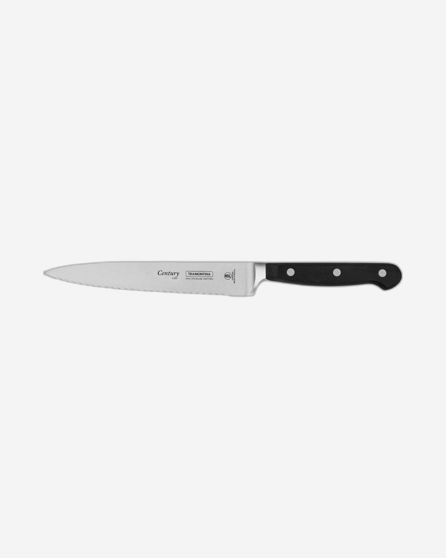 Tramontina Brazil  Century 6 Inches Carving Knife with Stainless Steel Blade and Black Polycarbonate Handle