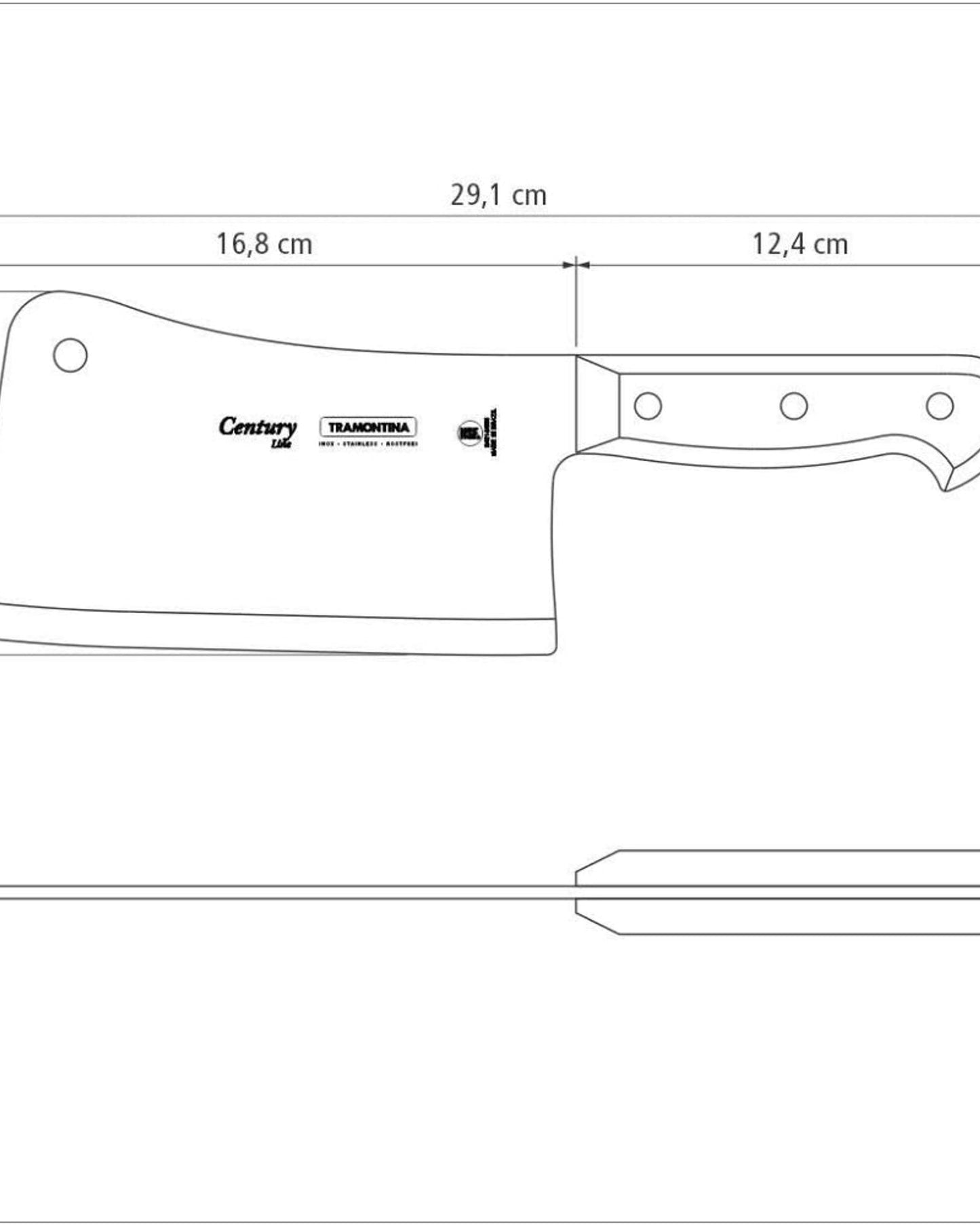 Tramontina Century Cleaver Knife 6Inch