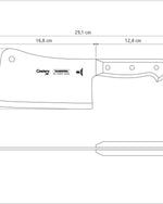 Tramontina Brazil  Century 6 Inches Cleaver Knife with Stainless Steel Blade and Black Polycarbonate Handle