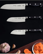 Tramontina Brazil  Century 7 Inches Santoku Knife with Stainless Steel Blade and Black Polycarbonate Handle