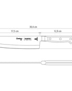 Tramontina Brazil  Century 7 Inches Cook Knife with Stainless Steel Blade and Black Polycarbonate Handle