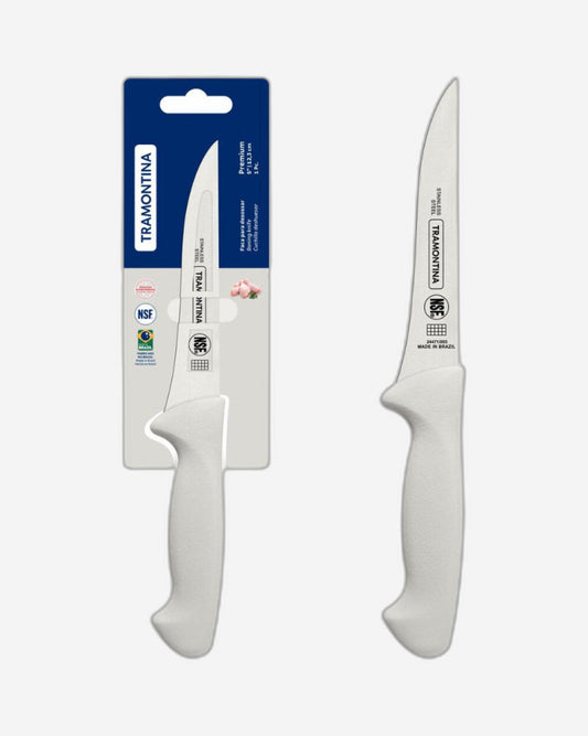 Tramontina Premium 5"  Boning Knife Stainless Steel Blade with White Polypropylene Handle
