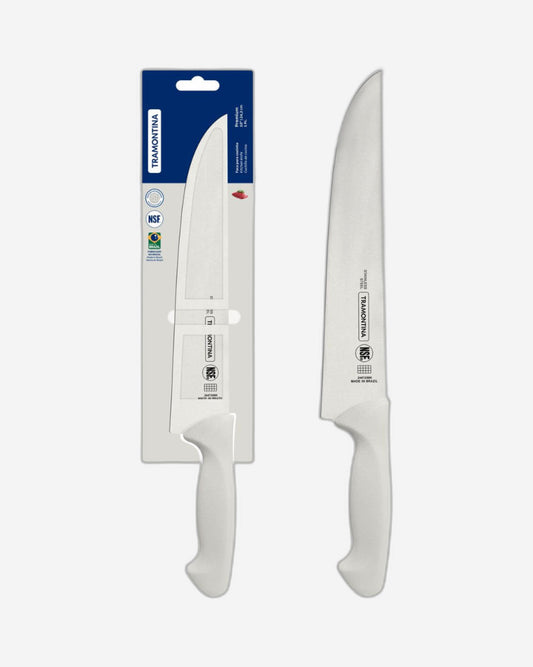 Tramontina Premium 10" kitchen knife stainless steel Blade with White Polypropylene Handle