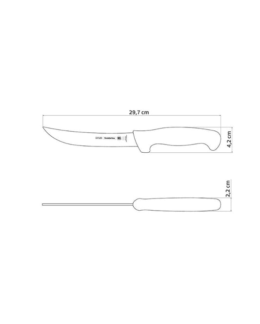 Tramontina Professional 6" Boning Knife with Stainless-Steel Blade and Red Polypropylene Handle