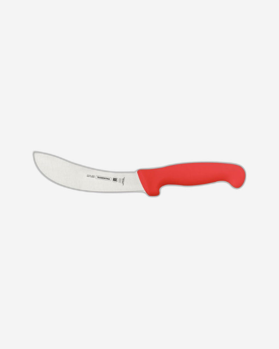 Tramontina Professional Leather and Bleeding Knife with Stainless-Steel Blade and Red Polypropylene Handle 6"