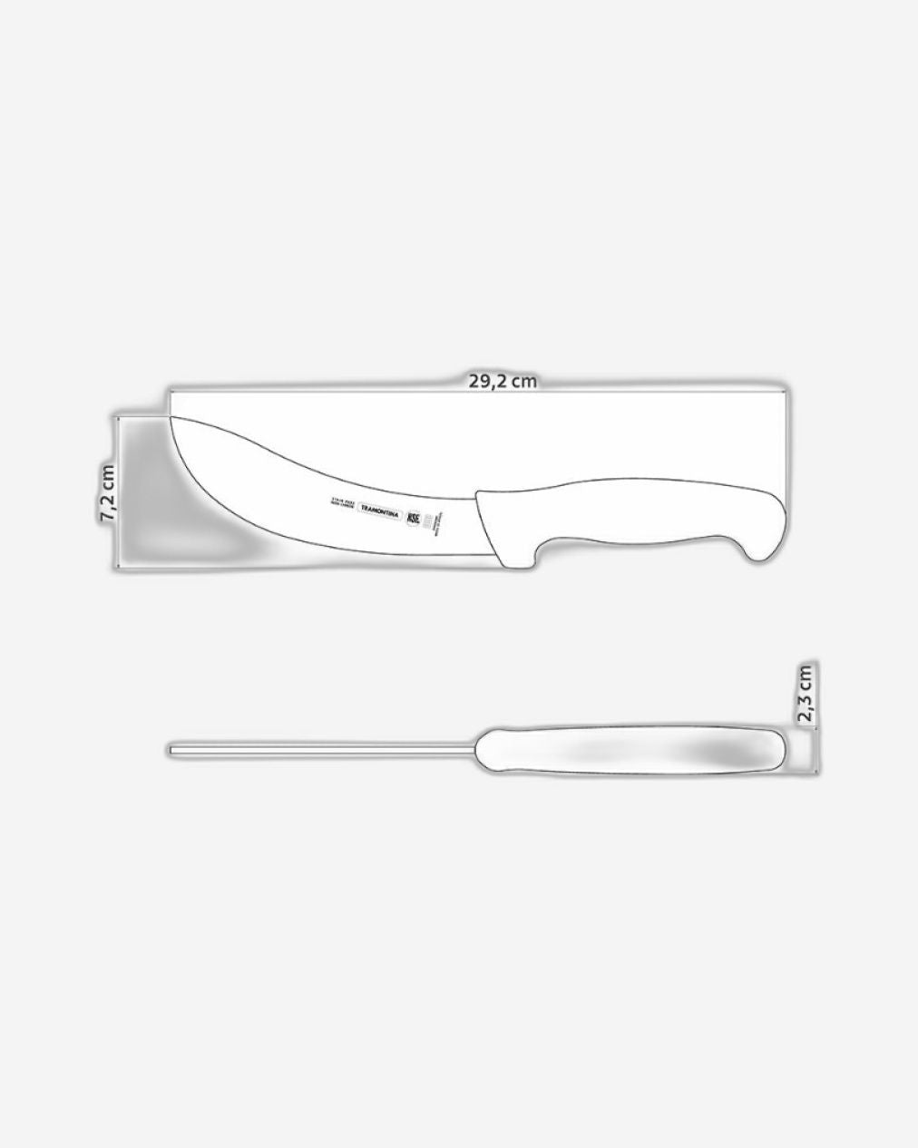 Tramontina Professional Leather and Bleeding Knife with Stainless-Steel Blade and Red Polypropylene Handle 6"