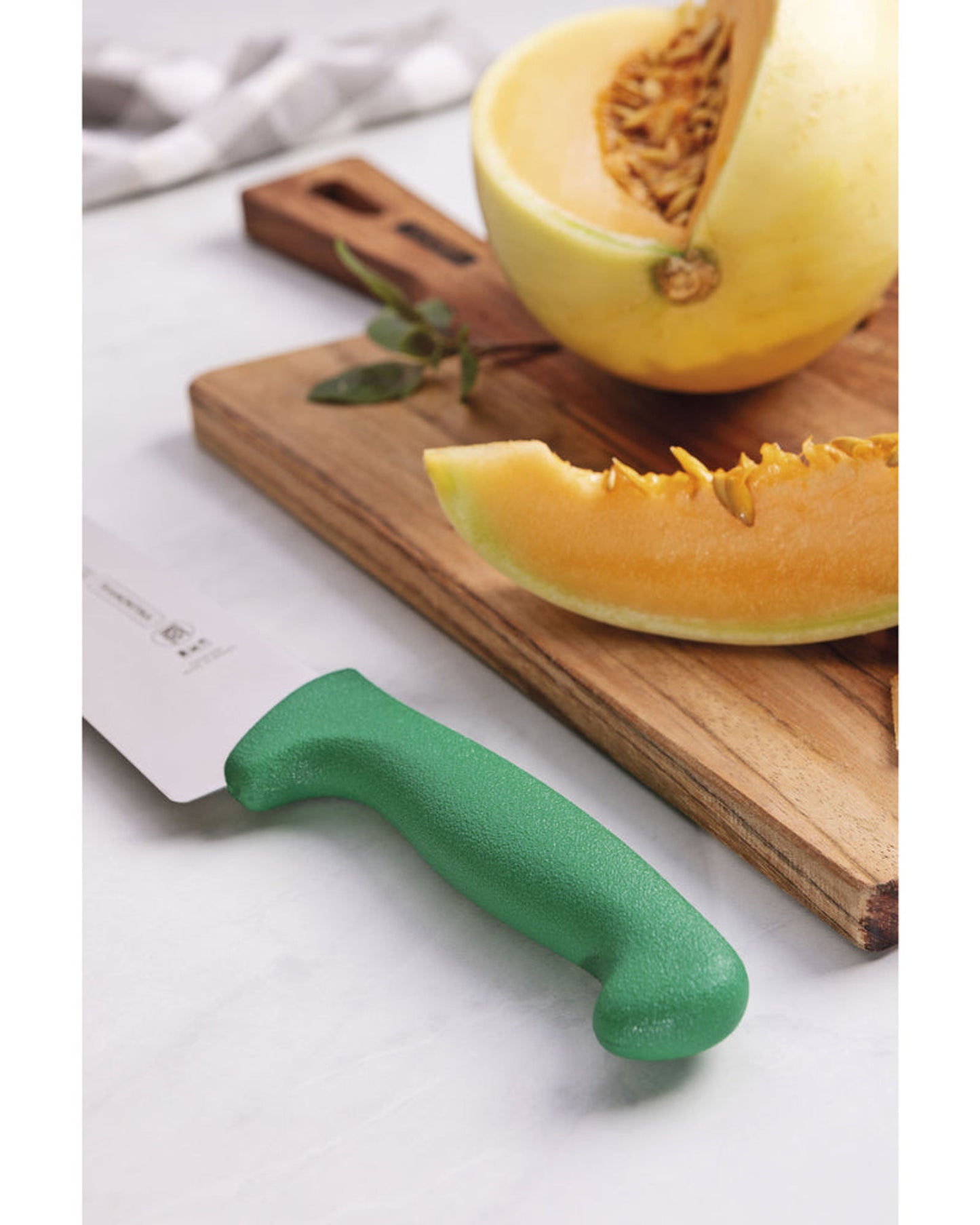 Tramontina Professional Meat Knife with Stainless-Steel Blade and Green Polypropylene Handle 8"