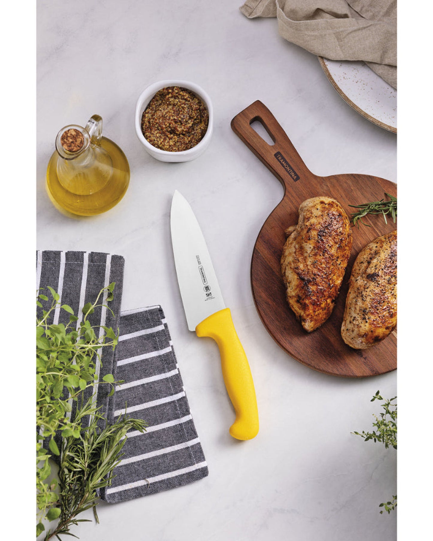 Tramontina Professional 6" Meat Knife with Stainless-Steel Blade and Yellow Polypropylene Handle