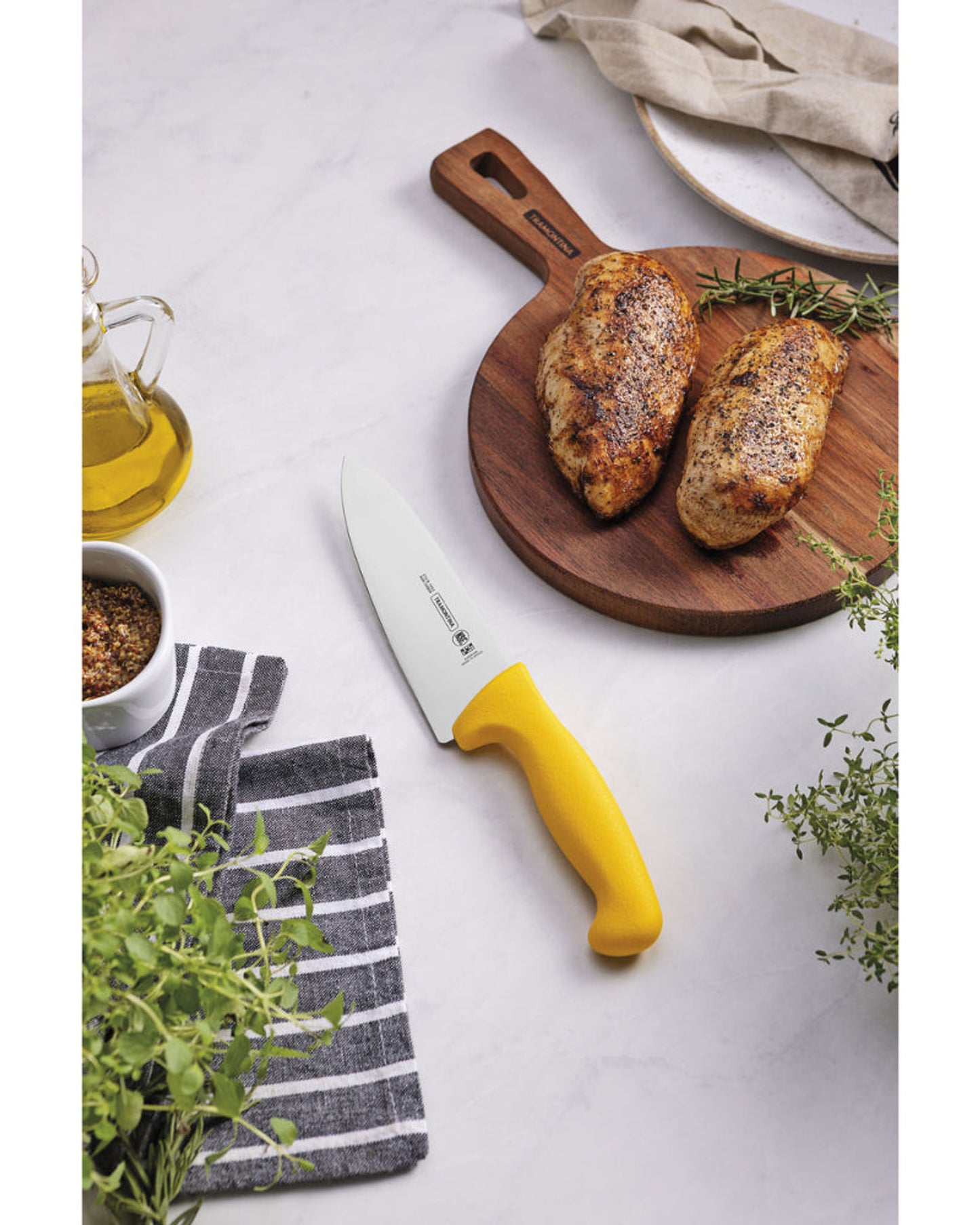 Tramontina Professional 6" Meat Knife with Stainless-Steel Blade and Yellow Polypropylene Handle