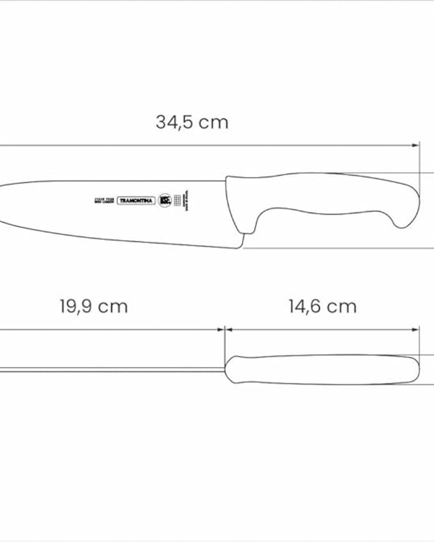 Tramontina Professional 8" Meat Knife with Stainless-Steel Blade and Red Polypropylene Handle