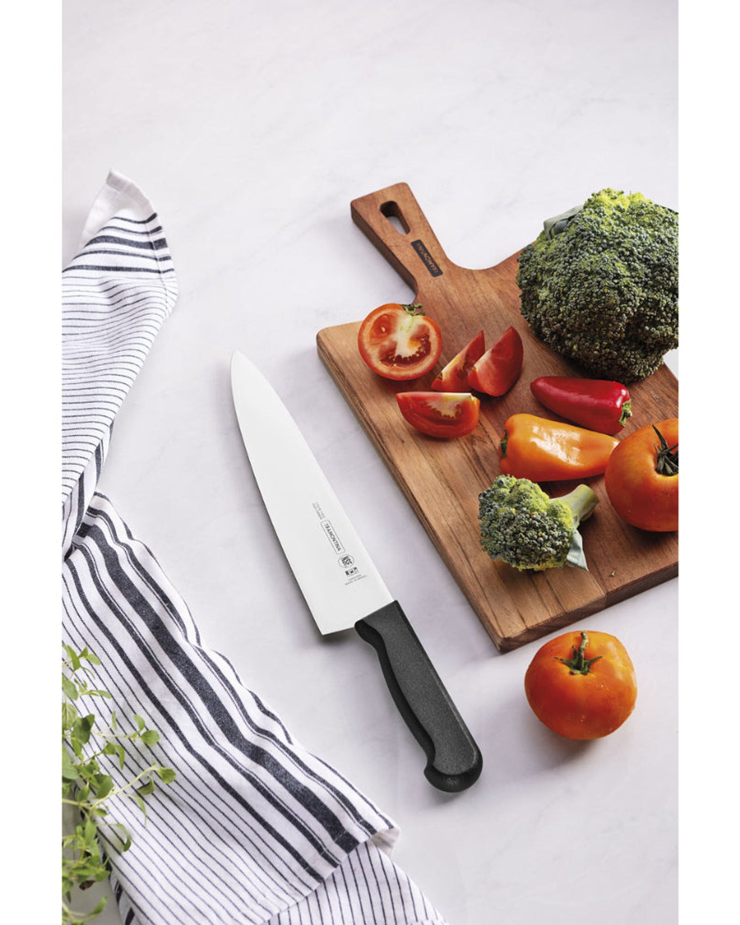 Tramontina Professional Meat Knife with Stainless-Steel Blade and Black Polypropylene Handle with Antimicrobial Protection 10"