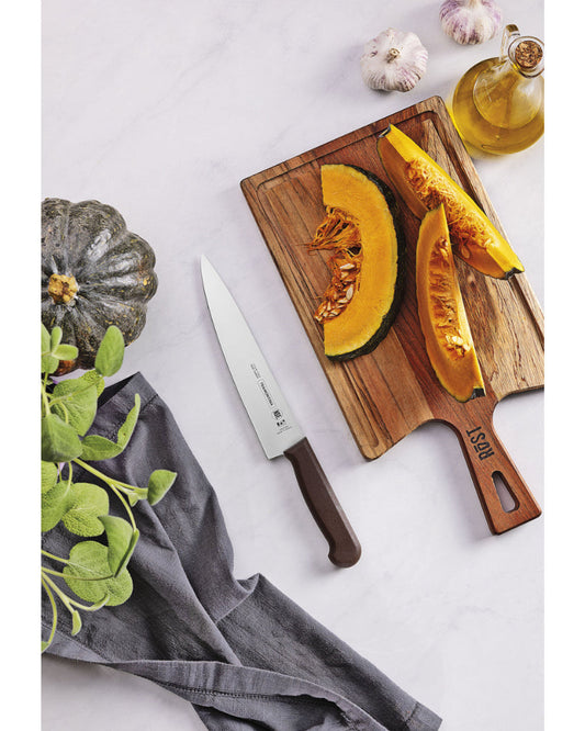Tramontina Professional Meat Knife with Stainless-Steel Blade and Brown Polypropylene Handle with Antimicrobial Protection 8"