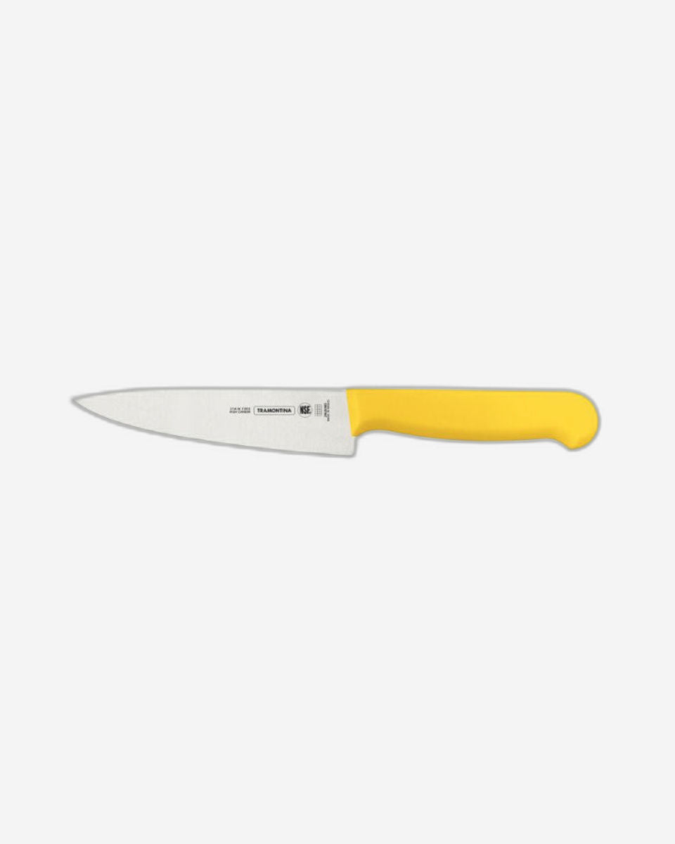 Tramontina Profissional Master Meat Knife with Stainless-Steel Blade and Yellow Polypropylene Handle, 5"