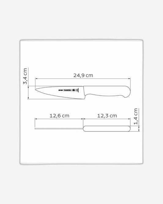 Tramontina Profissional Master Meat Knife with Stainless-Steel Blade and Yellow Polypropylene Handle, 5"