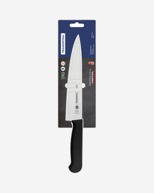 Tramontina Professional 8" Meat Knife with Stainless-Steel Blade and Black Polypropylene Handle with Antimicrobial Protection