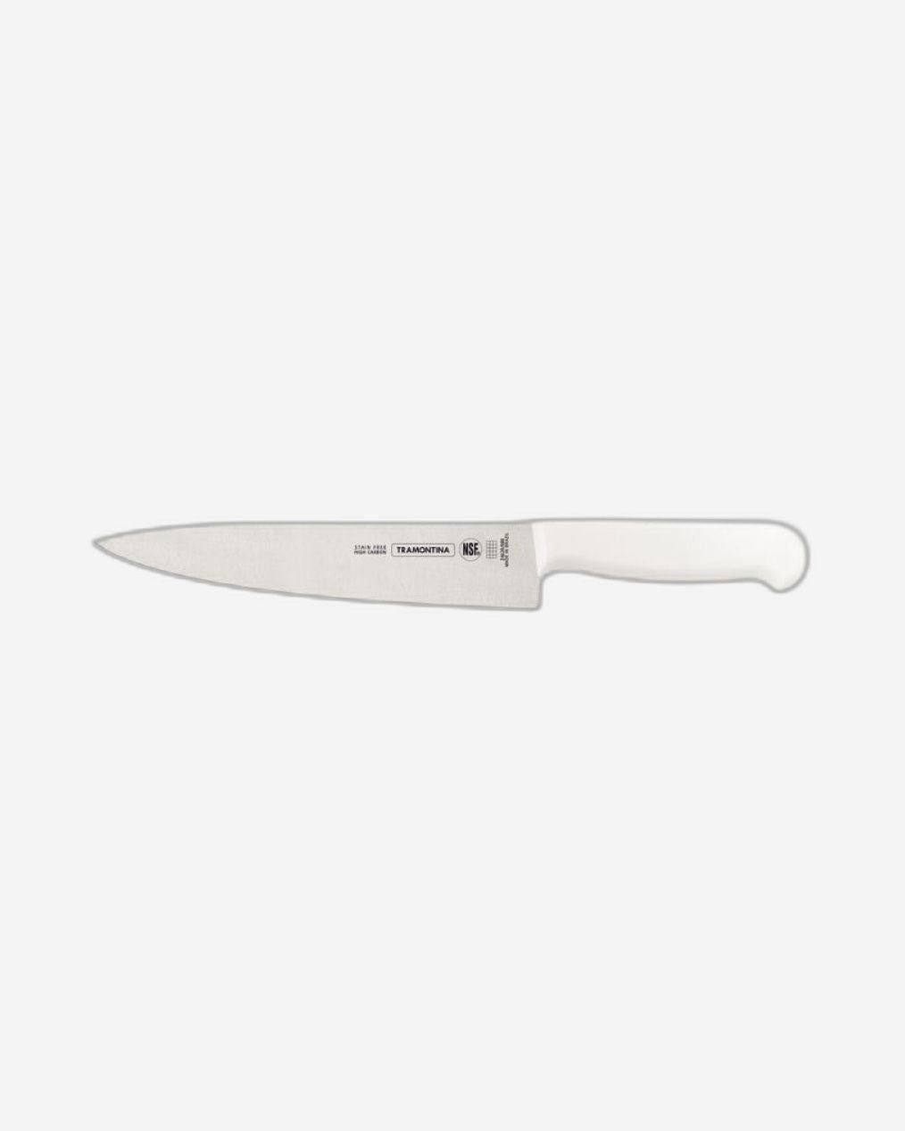 Tramontina Professional Meat Knife with Stainless-Steel Blade and White Polypropylene Handle with Antimicrobial Protection 8"
