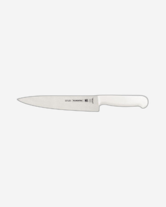 Tramontina Professional Meat Knife with Stainless-Steel Blade and White Polypropylene Handle with Antimicrobial Protection 8"