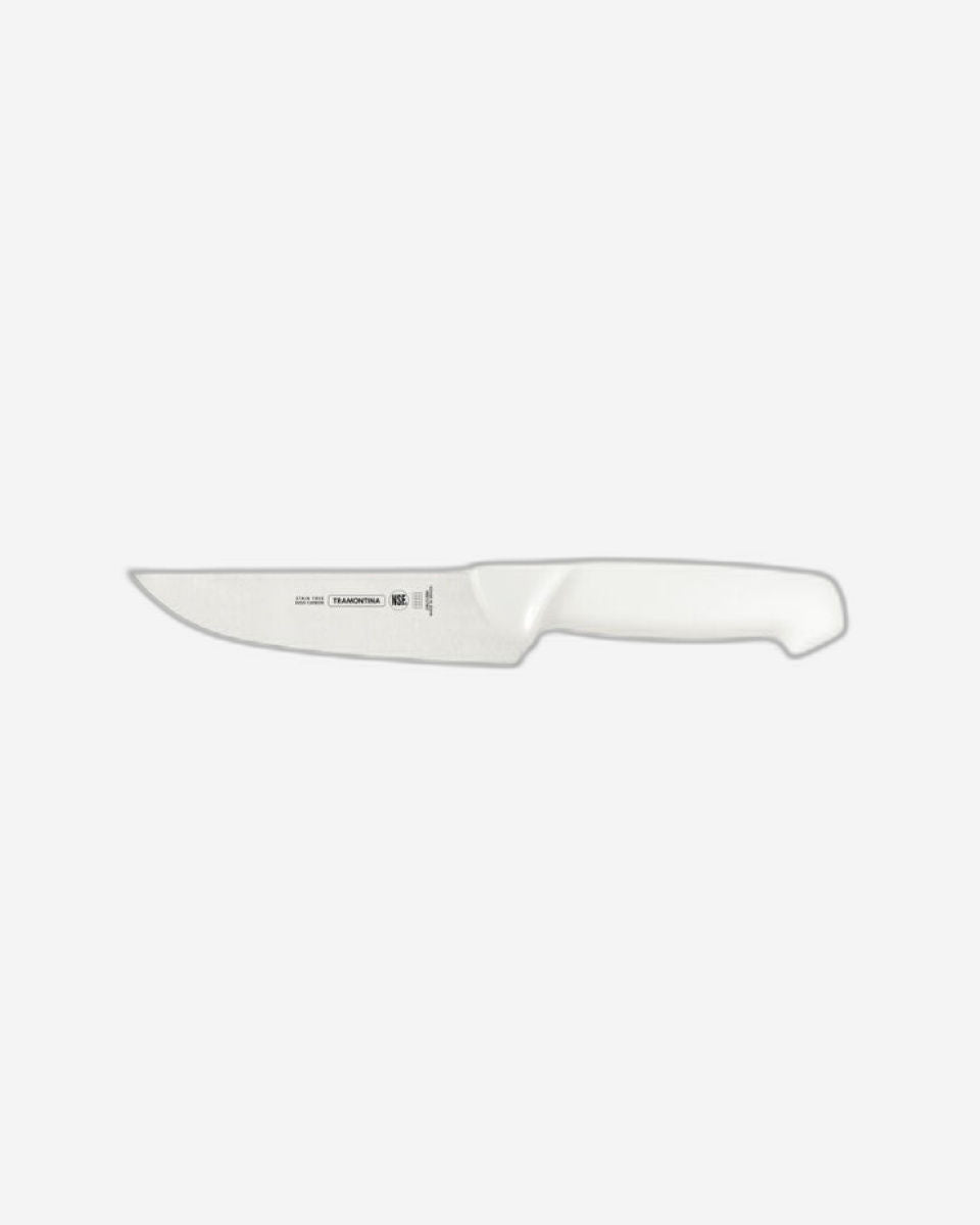 Tramontina Professional Butcher Knife with Stainless-Steel Blade and White Polypropylene Handle 6"