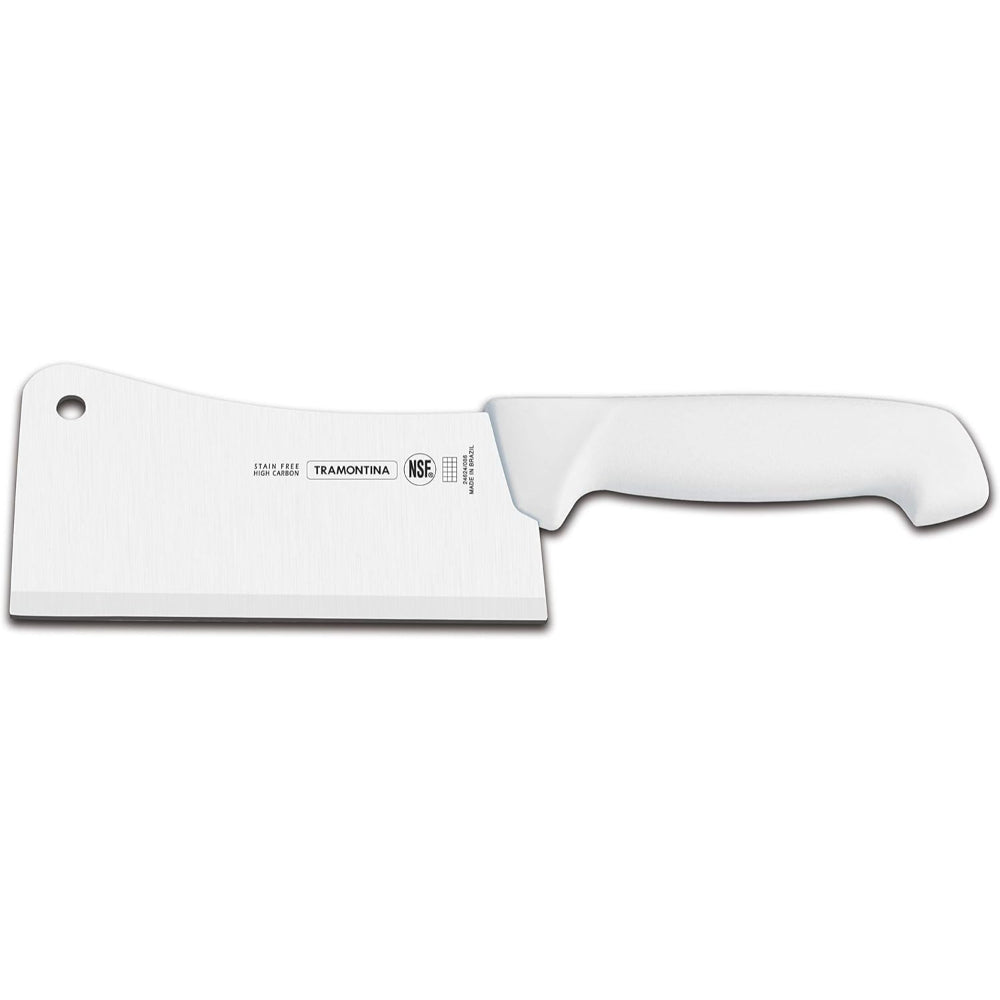 Tramontina Brazil  Professional Master 10 Inches Cleaver Knife with Stainless Steel Blade and Red Polypropylene Handle with Antimicrobial Protection