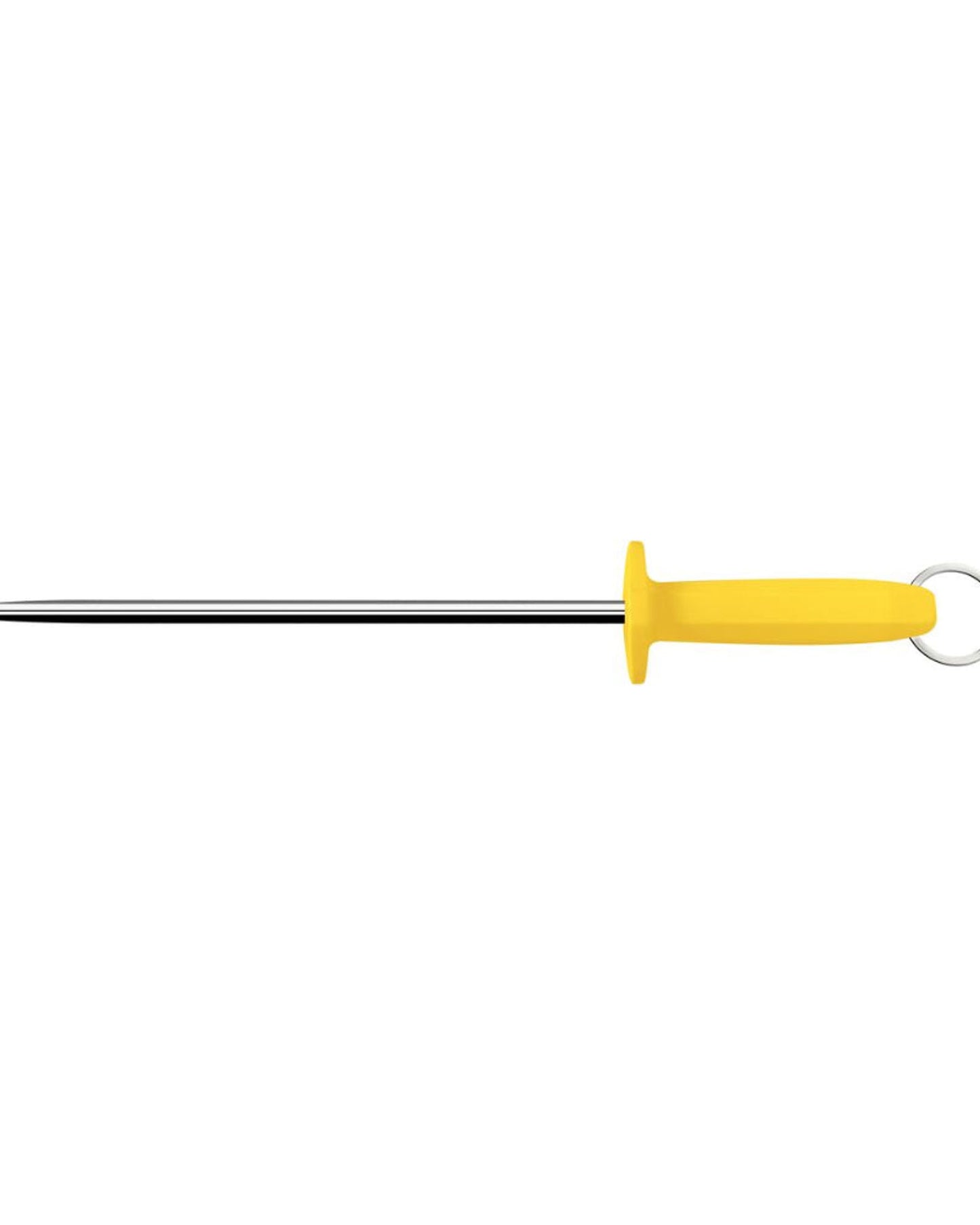 Tramontina Professional 12" Smooth Sharpener With Carbon Steel Shaft and Yellow Polypropylene Handle
