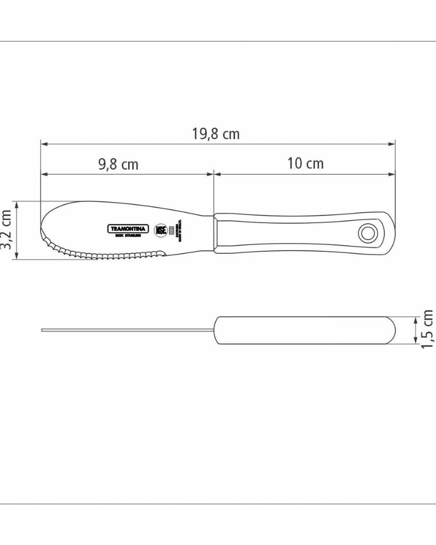 Tramontina Professional Serrated Spatula 4x1.25Inch