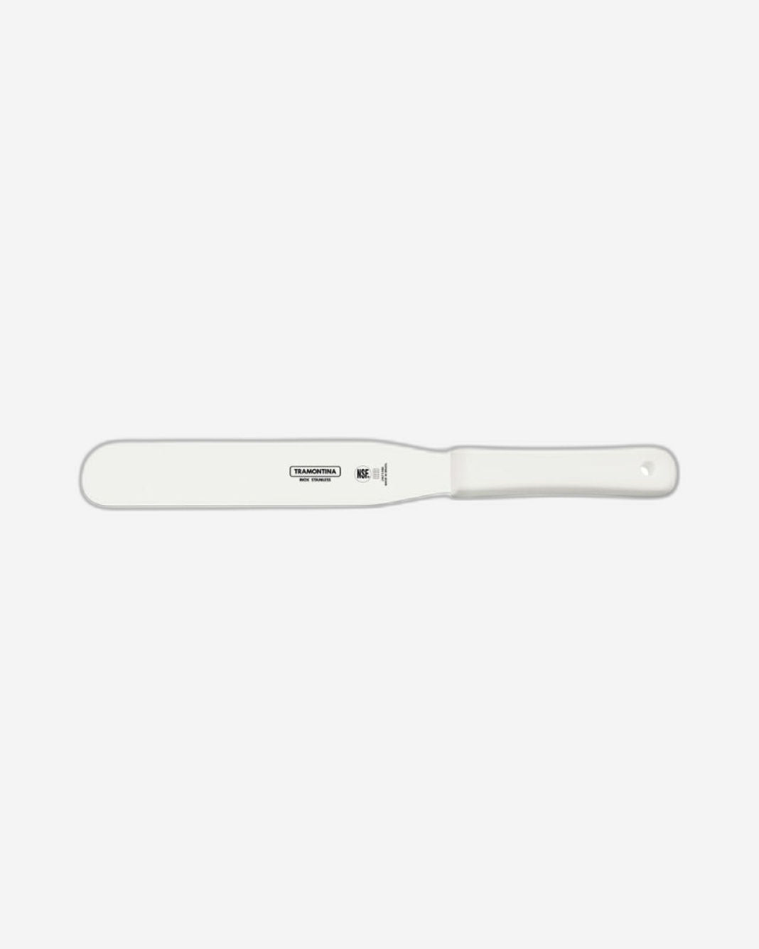 Tramontina Professional Offset Spatula with Stainless-Steel Blade and White Polypropylene Handle 8"