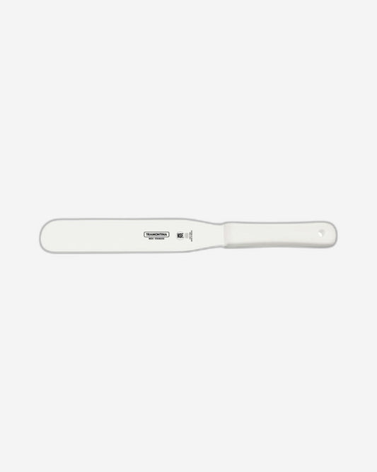 Tramontina Professional Offset Spatula with Stainless-Steel Blade and White Polypropylene Handle 8"