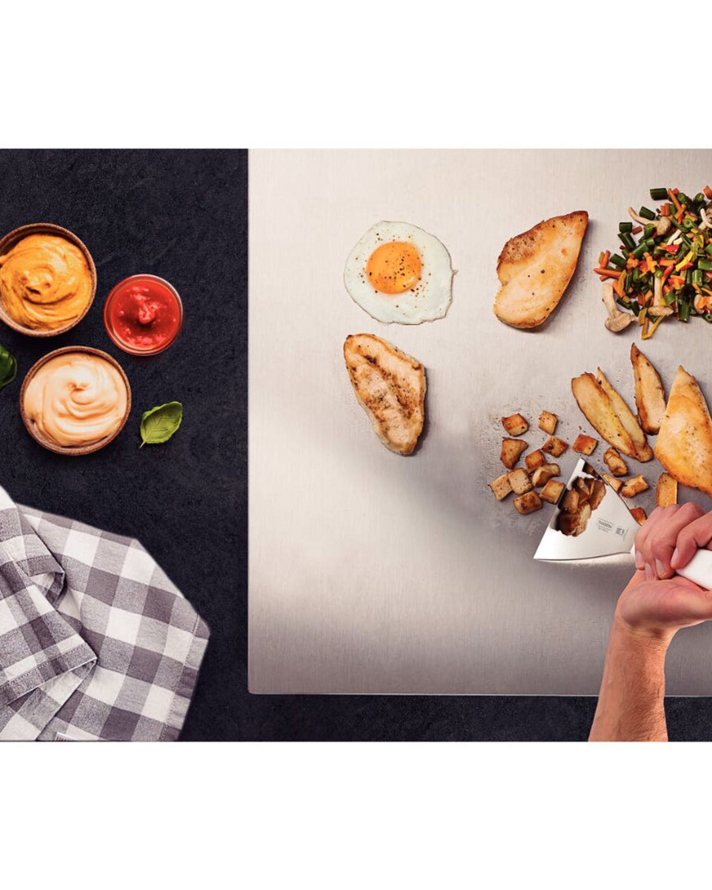 Tramontina Professional Bench Scraper with Stainless-Steel Blade and White Polypropylene Handle 5x4"