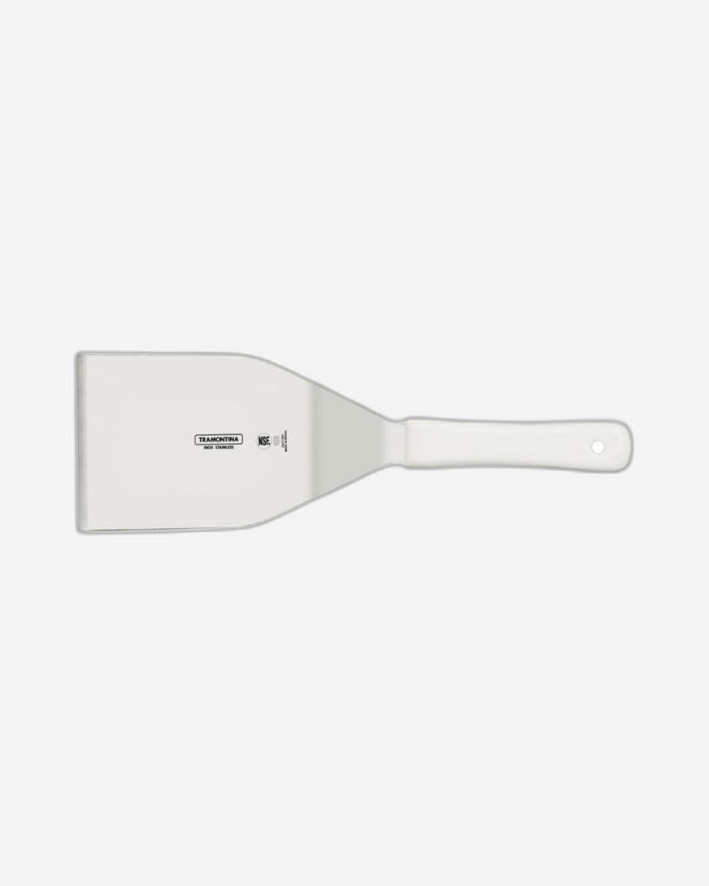 Tramontina Professional Hamburger Spatula with Stainless-Steel Blade and White Polypropylene Handle 7x4.1/4"