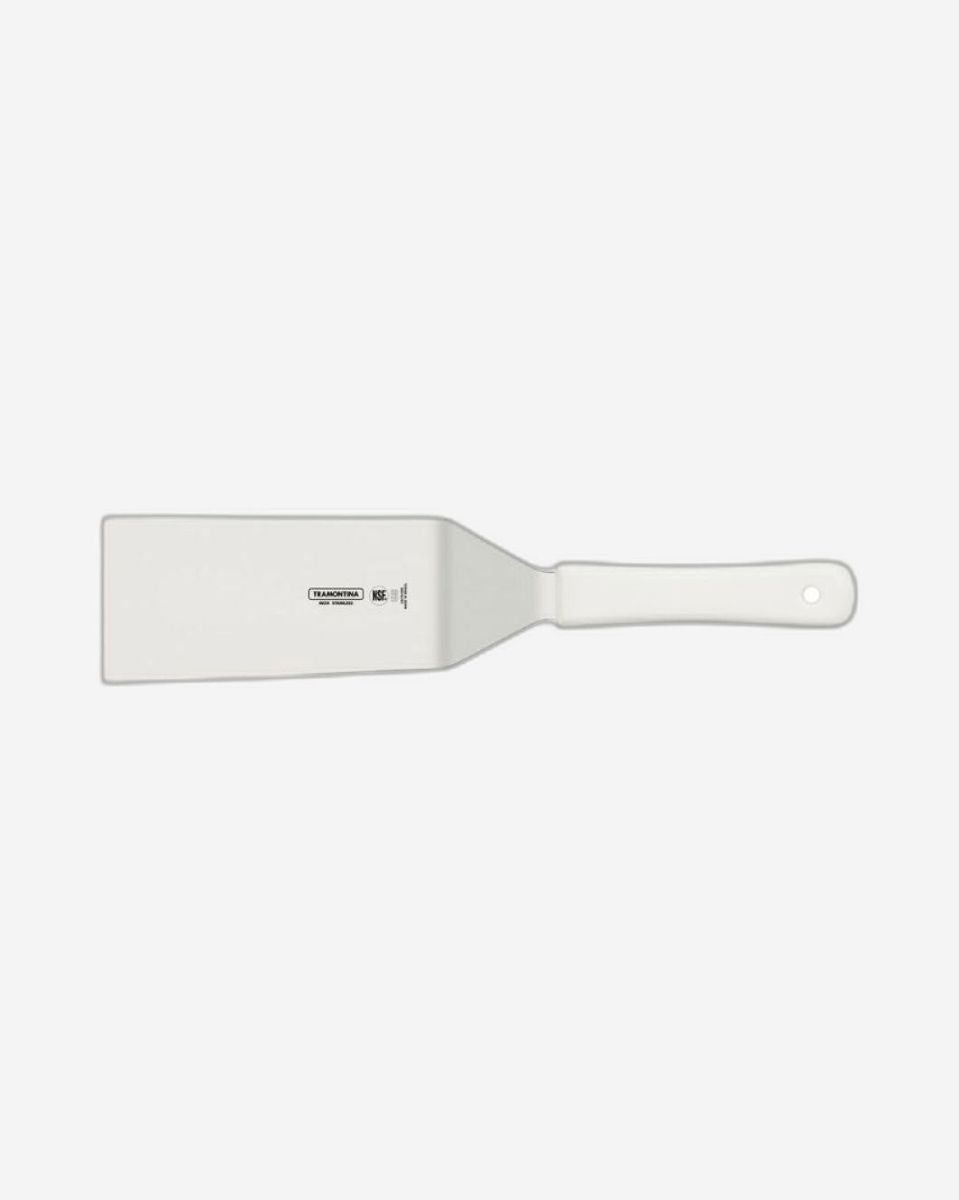Tramontina Professional Hamburger Spatula with Stainless-Steel Blade and White Polypropylene Handle 8x3"