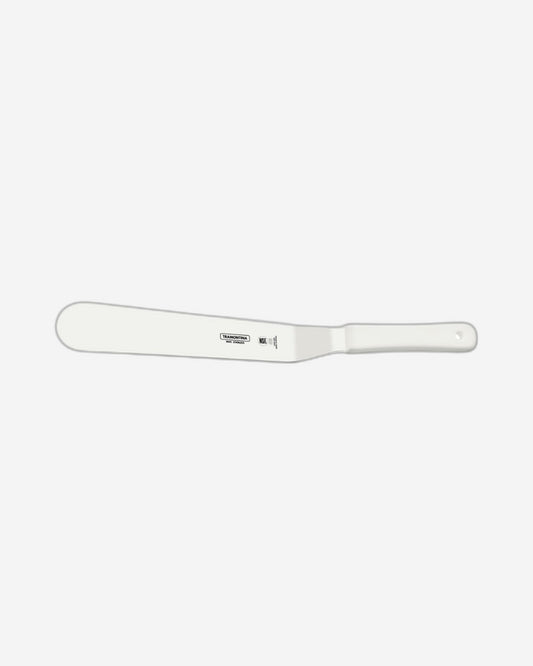 Tramontina Professional Offset Spatula with Stainless-Steel Blade and White Polypropylene Handle 10"