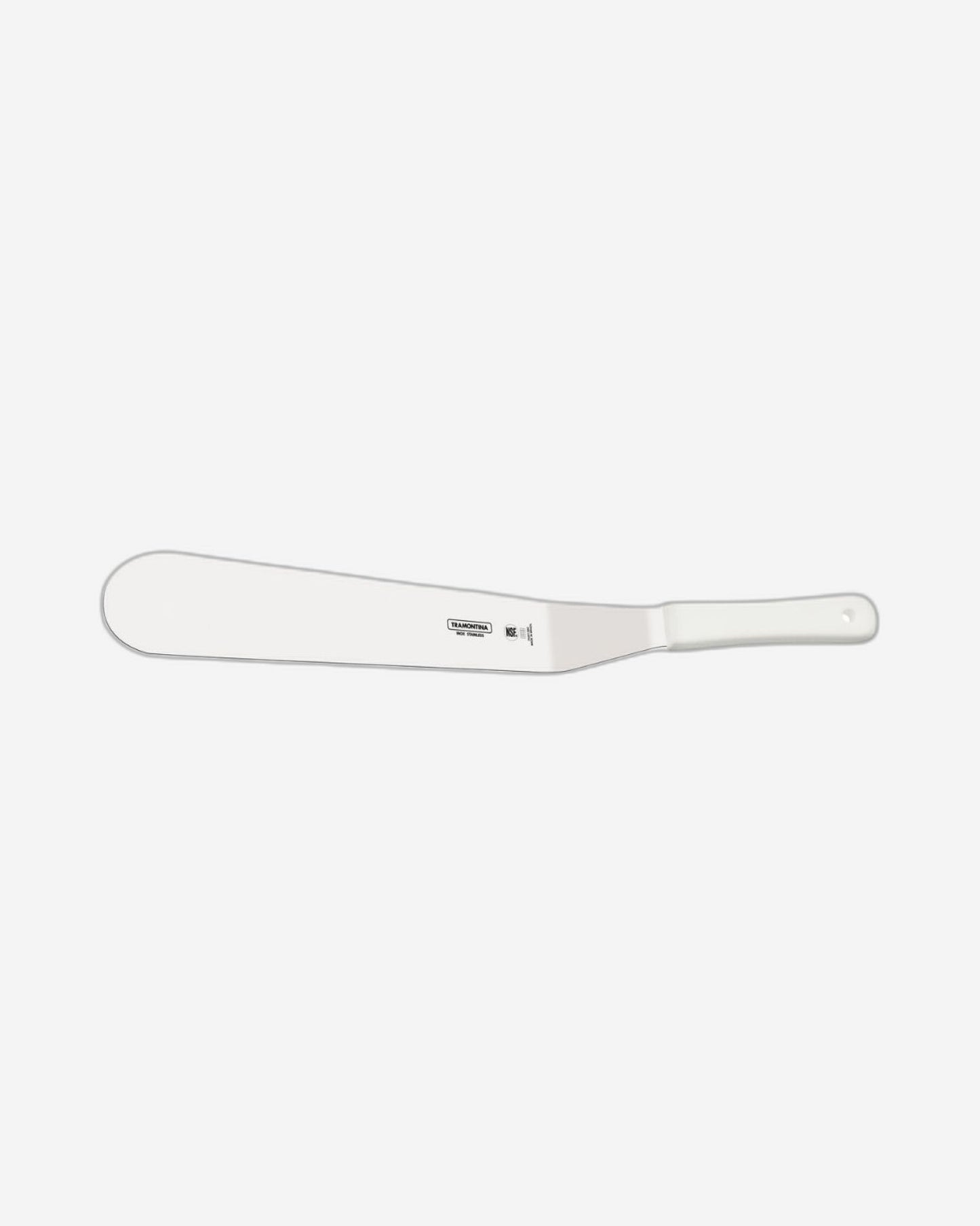 Tramontina Professional Offset Spatula with Stainless-Steel Blade and White Polypropylene Handle 12"