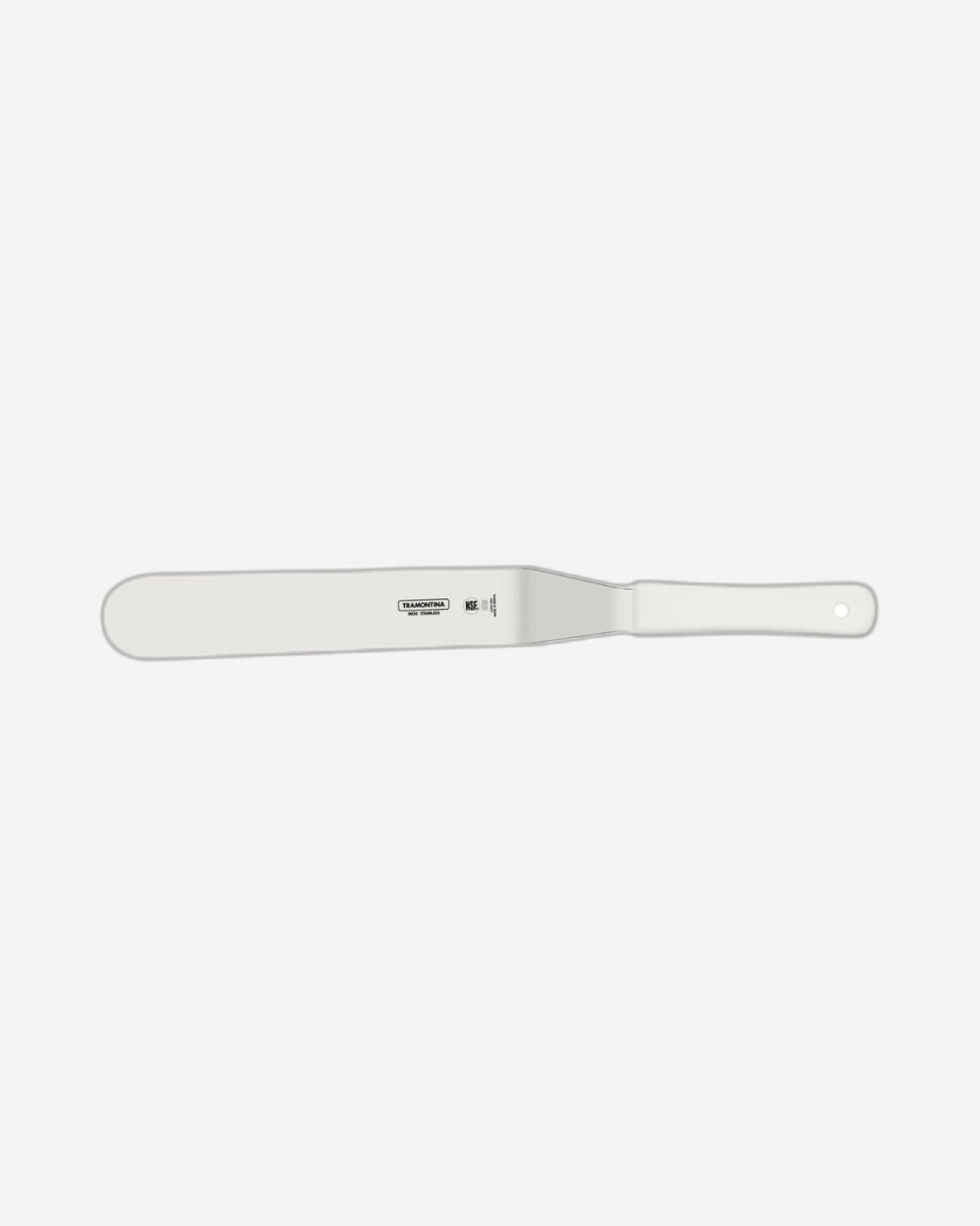 Tramontina Professional Offset Spatula with Stainless-Steel Blade and White Polypropylene Handle 12"