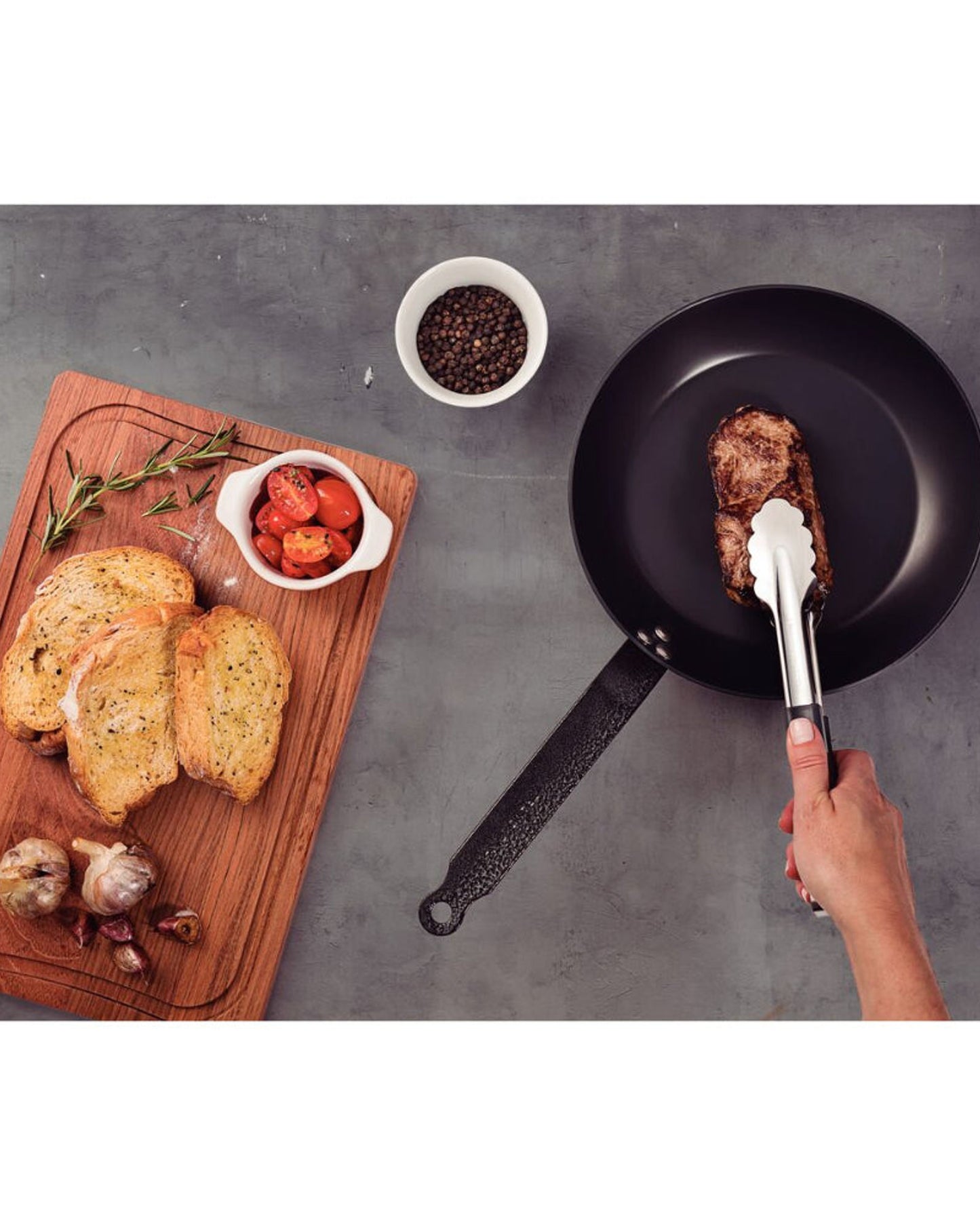 Tramontina Utilitá Multi-Purpose Tongs with Stainless-Steel Blade with Handle Rubber Covering Gray, 30 cm