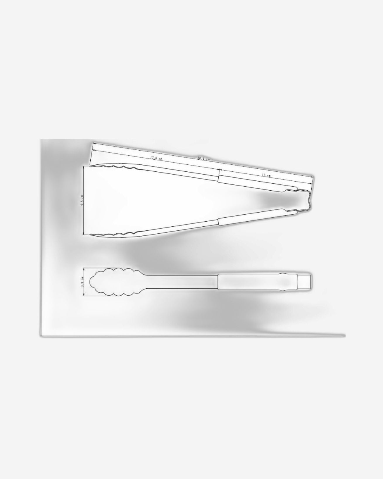 Tramontina Utilitá Multi-Purpose Tongs with Stainless-Steel Blade with Handle Rubber Covering Gray, 30 cm