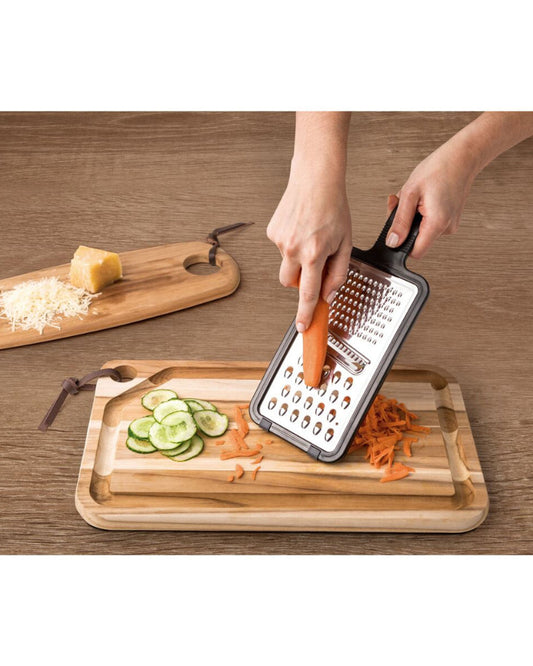 Tramontina Utilitá Universal Grater with Stainless Steel Blade and ABS Handle with Black Rubber Holder