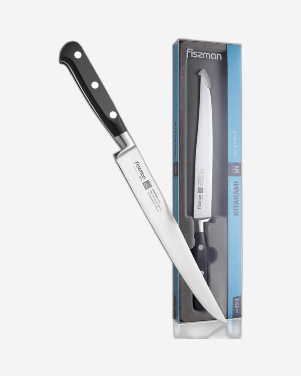 Fissman Slicing Knife Kitakami Black 8Inch