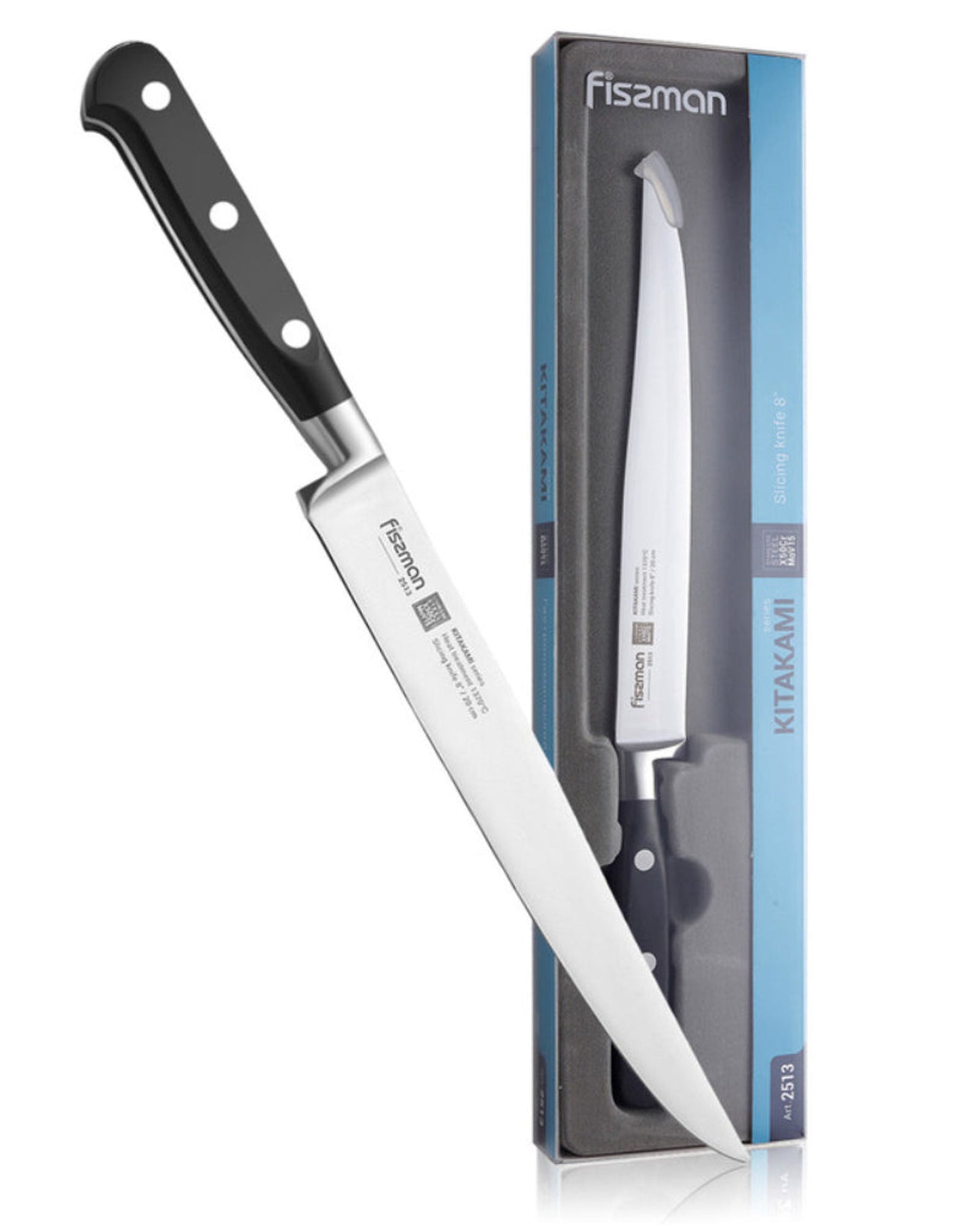 Fissman Slicing Knife Kitakami Black 8Inch
