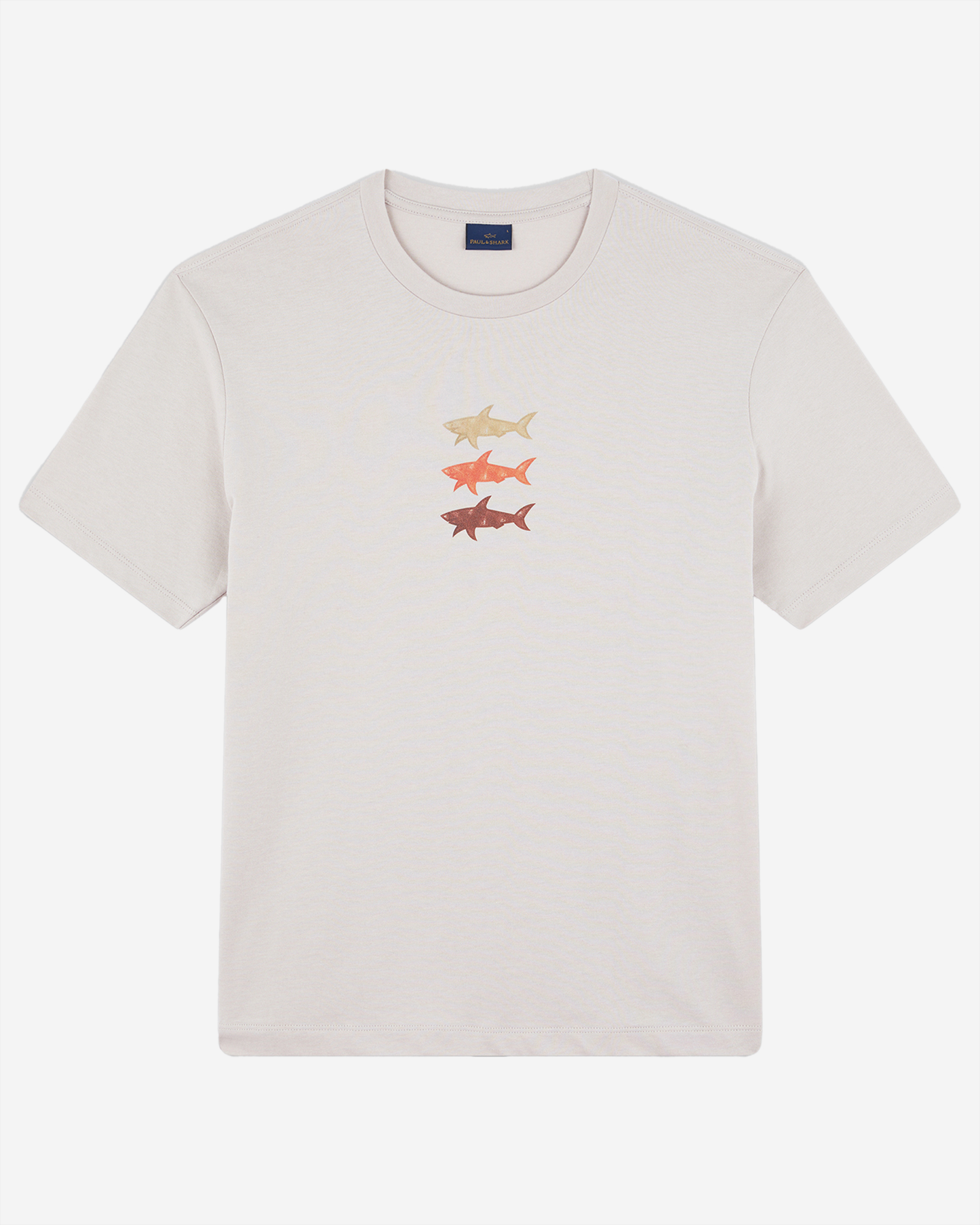 Paul & Shark Printed Shark Cotton Jersey T-Shirt - Beige