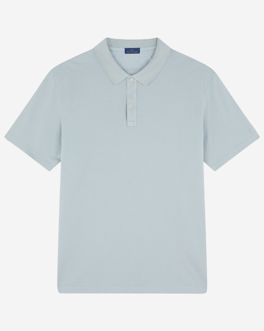 Paul & Shark Cotton Pique Polo Shirt - Blue Water