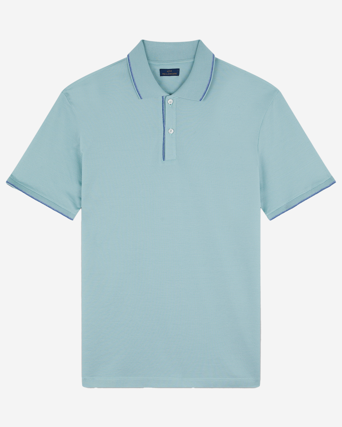 Paul & Shark Cotton Polo Shirt With Buttons - Blue Water